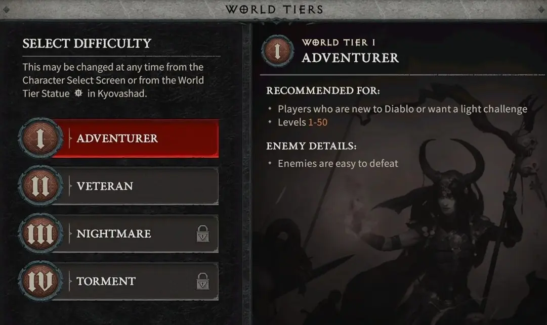 Complete Diablo 4 Guide to World Tiers
